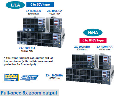 TAKASAGO ZX-1600HA 고용량 DC전원공급기 640V/20A/1.6kW