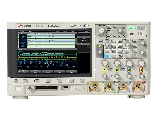 MSOX3034A 혼합 신호 오실로스코프 350 MHz, 아날로그 4채널 + 디지털 16채널, 중고판매