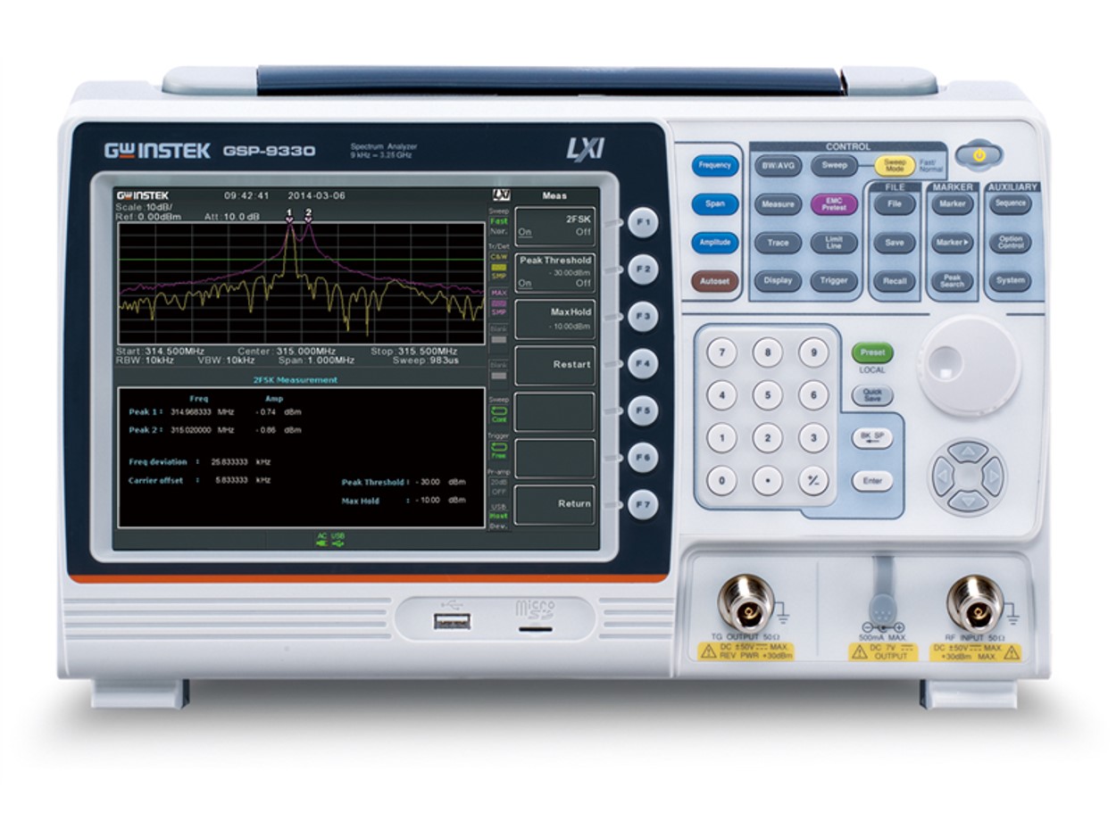 EMI 측정 스펙트럼분석기 렌탈 GSP-9330 GWINSTEK 9kHz~3.25GHz