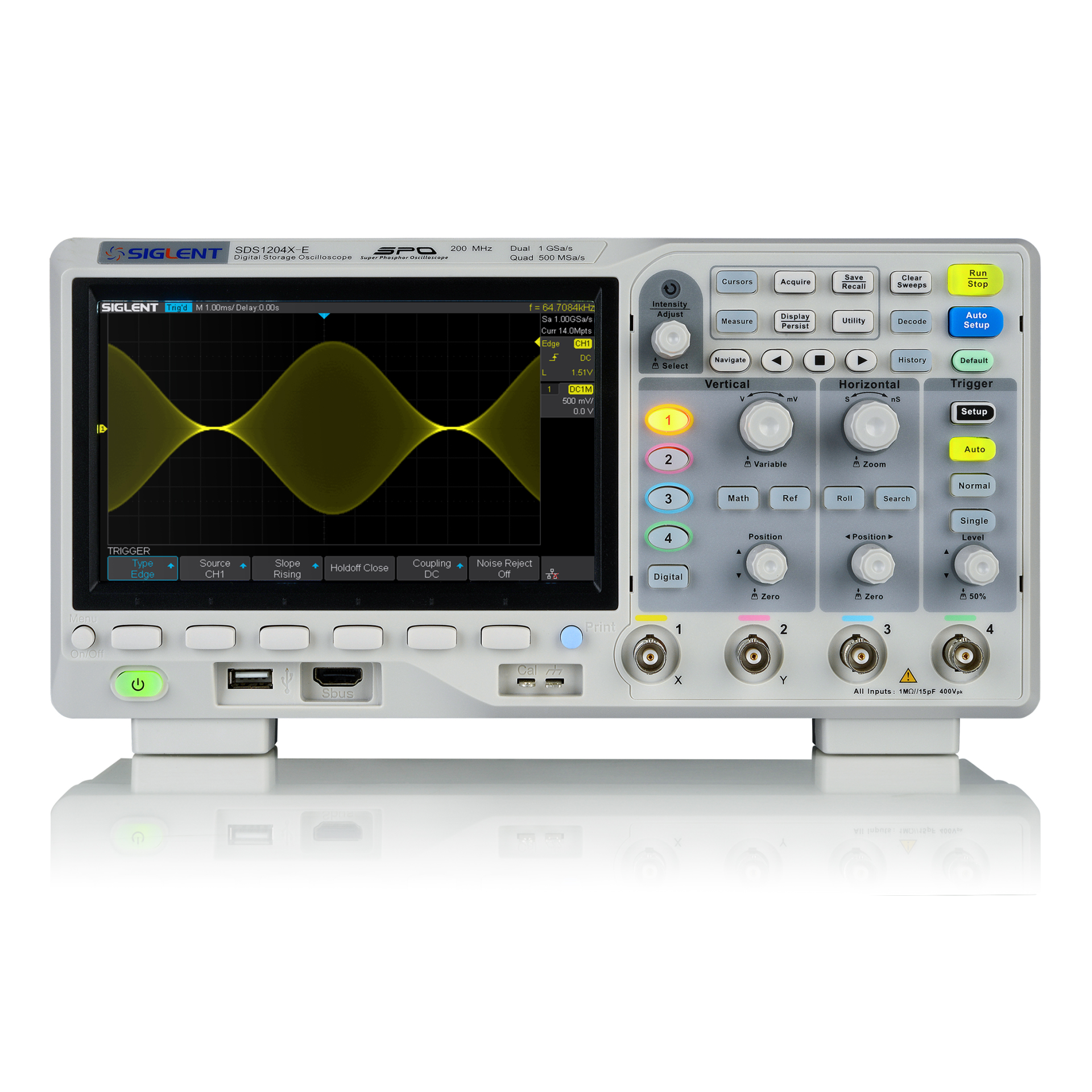[중고] SIGLENT SDS1204X-E 디지털 오실로스코프 | 200MHz 4채널 | 1GSa/s 샘플링 | 저렴한 가격의 고성능 솔루션